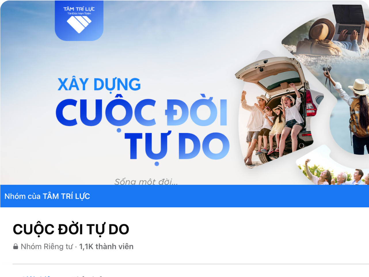 Được tham gia cộng đồng Thiết Kế Cuộc Đời Tự Do, Nơi các Thành viên có thể chia sẻ kinh nghiệm, học hỏi, phát triển cùng nhau